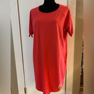 Michael Kors Women Red Short Sleeve Dress / Logo Dress Size L/ Retail $108